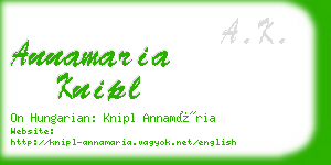 annamaria knipl business card